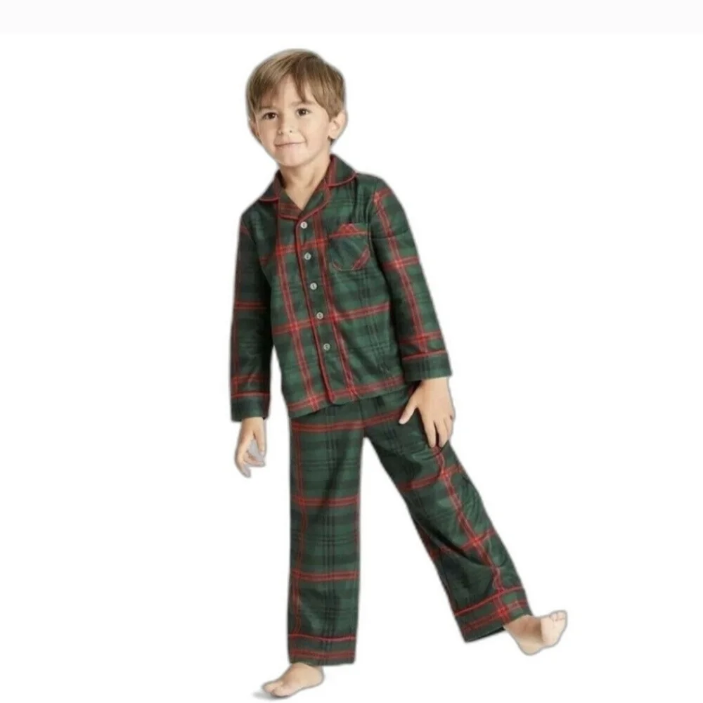 Hearth & Hand Plaid 2pc Pajama Set Green/Red Holiday Christmas NEW! - Picture 3 of 6